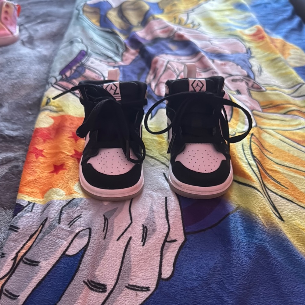 Black and white Jordans